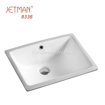 Lavabo bagno rettangolare in ceramica decorativa